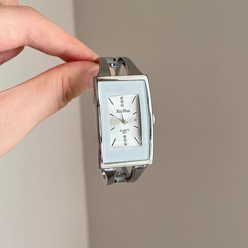 Vintage古着 Time marks silver engraving手表