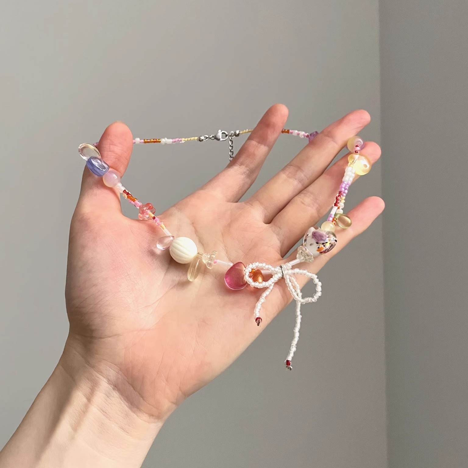 Vintage古着 Summer dopamine bow项链