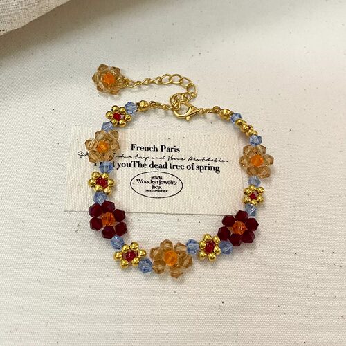 Vintage古着 Orange Flower Dance手链