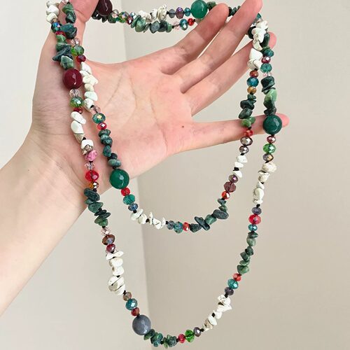 Vintage古着 Prismatic Pebble Rope项链