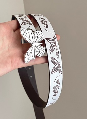 Vintage古着 Butterfly language print腰带