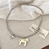 Vintage古着 Beige pony项链
