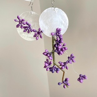 branch耳饰 flower Vintage古着 Wisteria