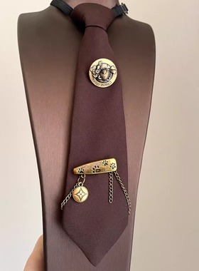 Vintage古着 Bear round-headed pin领带