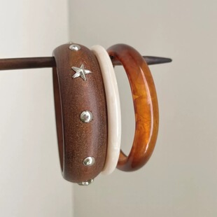 Vintage古着 Exquisite Wood Stack Jewelry手镯