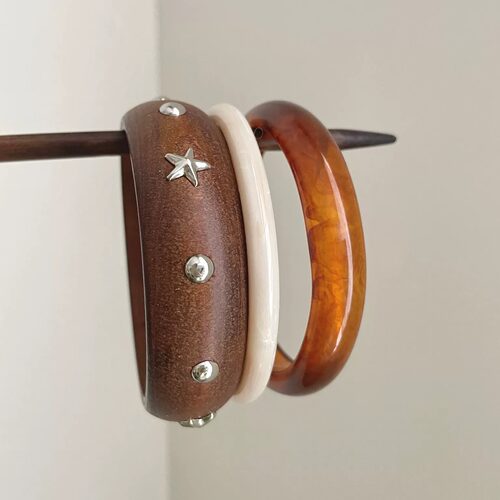 Vintage古着 Exquisite Wood Stack Jewelry手镯