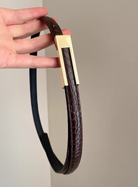 Vintage古着 Crocodile pattern thin belt腰带