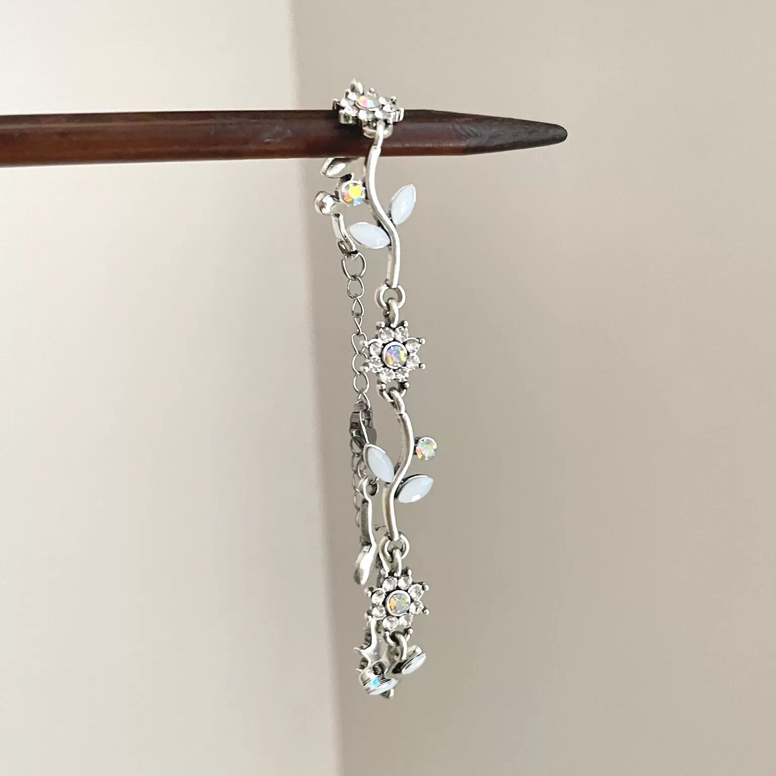 Vintage古着 Glazed flower branch手链 - 实物图
