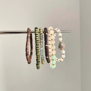 leather手串 stone Vintage古着 Pearl