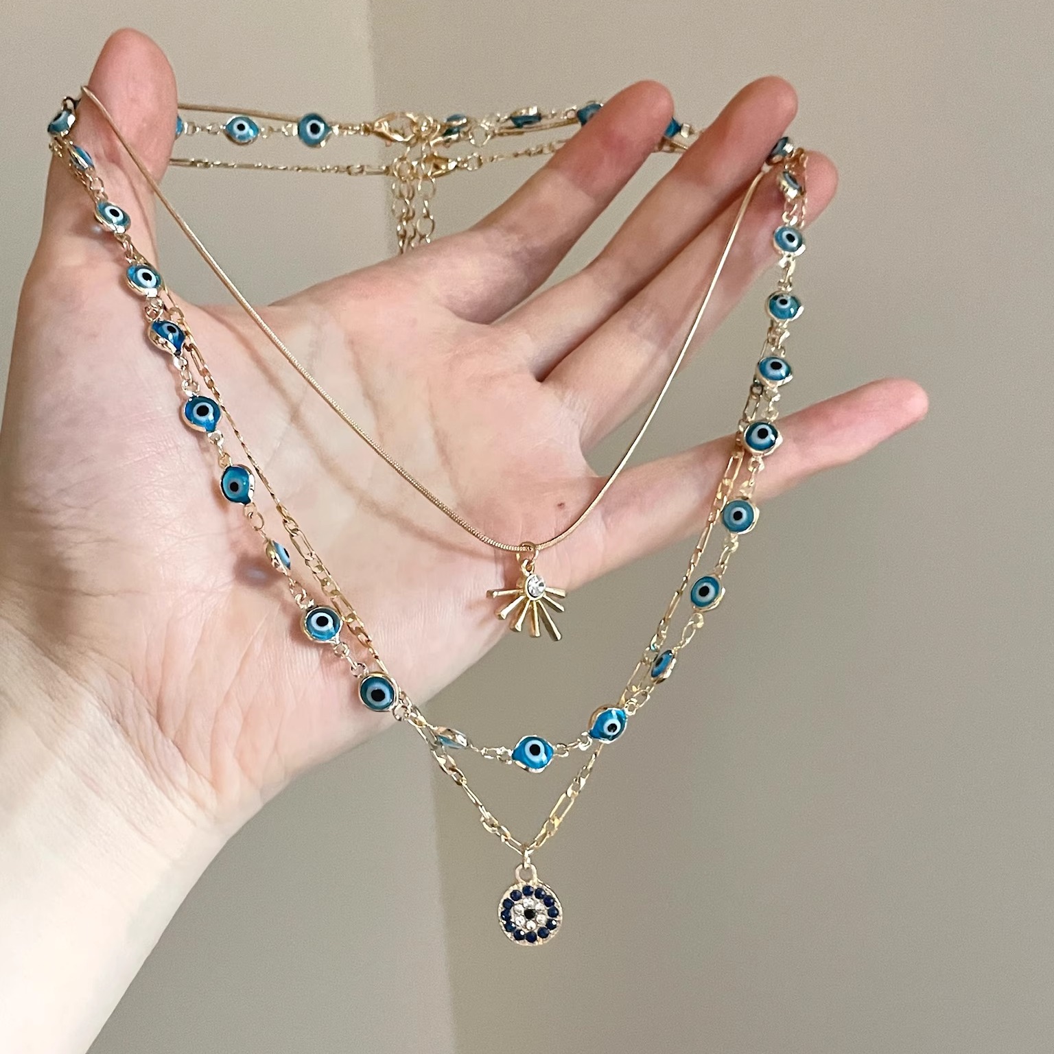 Vintage古着 Let go of the devil's eye项链