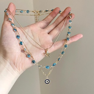 the devil eye项链 Vintage古着 Let