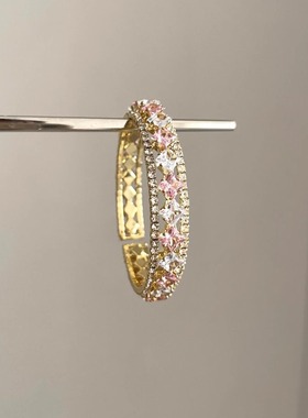 Vintage古着 Shining rose zircon手镯