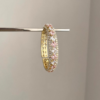 Vintage古着 Shining rose zircon手镯