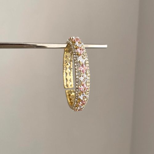 Vintage古着 Shining rose zircon手镯