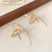 white Vintage古着 Pure iris耳饰