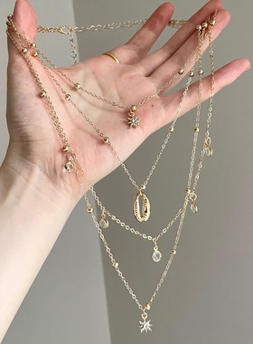 Vintage古着 Six-pointed star fierce sky项链