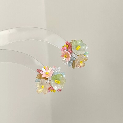 Vintage古着 Spring bright scenery耳饰