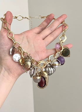 Vintage古着 Summer beetle love elements项链