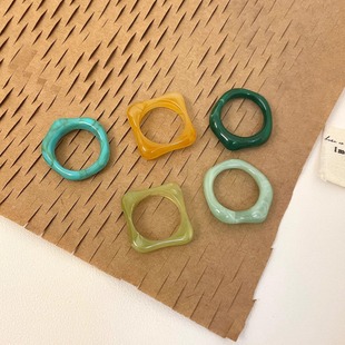 Vintage古着 Irregular acrylic fading套戒