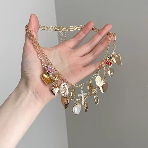 Vintage古着 Pearl metal love项链