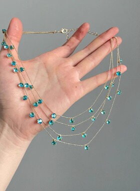 Vintage古着 Blue stars all over the sky项链