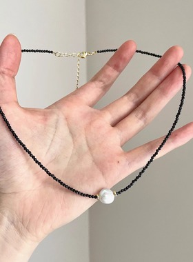 Vintage古着 Black spical pearl项链