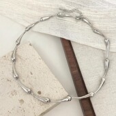 Silver and silt Vintage古着 water wave项链