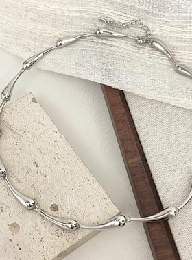 Vintage古着 Silver and silt water wave项链