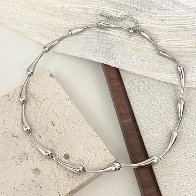 Vintage古着 Silver and silt water wave项链