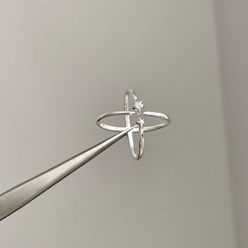 Vintage古着 Four-pointed star trajectory戒指