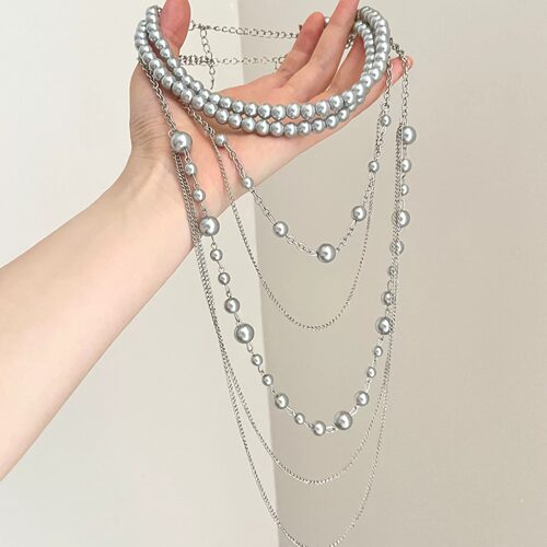 Vintage古着 Silver and bright trend项链