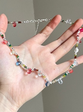 Vintage古着 Rainbow candy beans项链