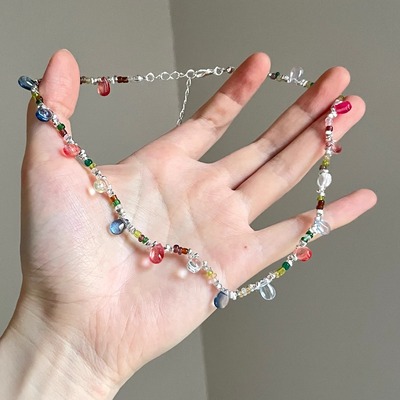 Vintage古着 Rainbow candy beans项链