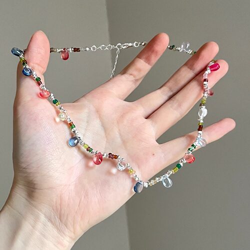 Vintage古着 Rainbow candy beans项链