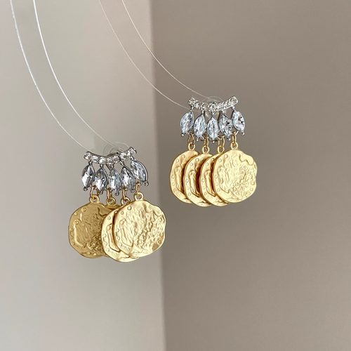 Vintage古着 Folded coins耳饰