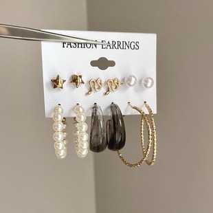 Pearl Wind Court耳饰 Dark Vintage古着