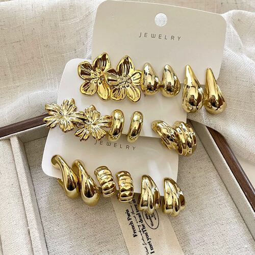 Vintage古着 Gold ornaments elegance耳饰