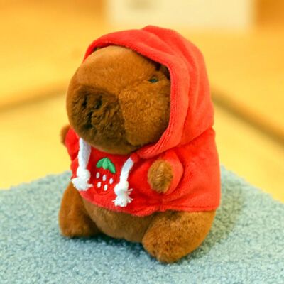 Cute Capybara Plush Toy Hoodie with Wings Simulation Doll Sm