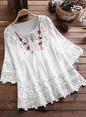 Plus Size Shirts Tops for Women Clothing 2024 Summer Korea C