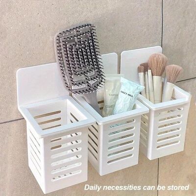 1/3pcs Wall Mounted Holder Drain Self-Adhesive Toothpaste To