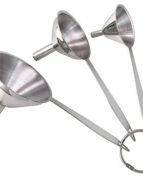 304 Stainless Steel Funnels With Cleaning Brush, Set Of 4, S