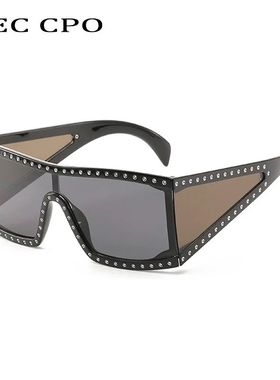 Luxury Diamond Square Sunglasses For Women Oversize Crystal