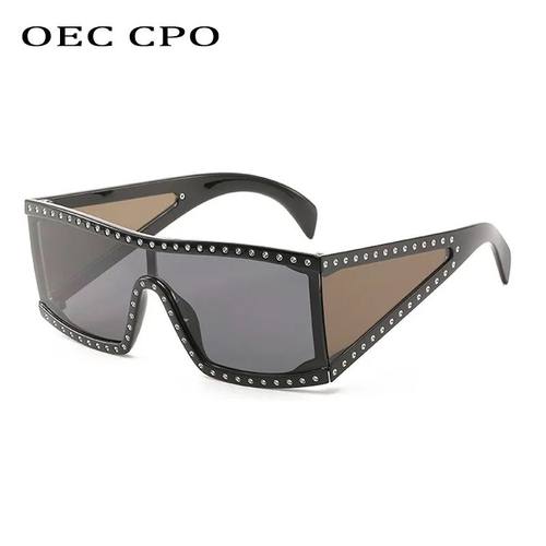 Luxury Diamond Square Sunglasses For Women Oversize Crystal