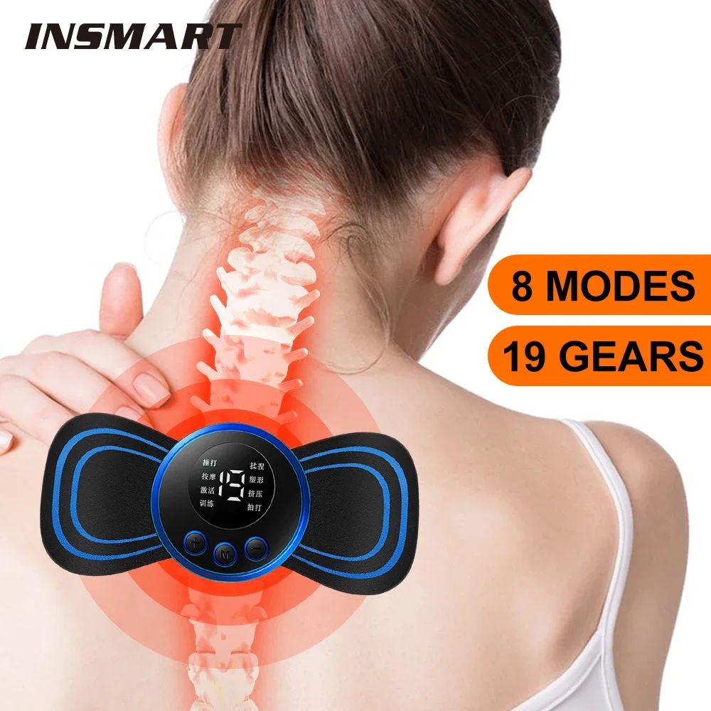 Neck Massager Mini Electric Neck Massage EMS Cervical Back V