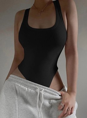 Sleeveless Knit Bodysuit Hot Summer Sexy Bodycon Off Shoulde