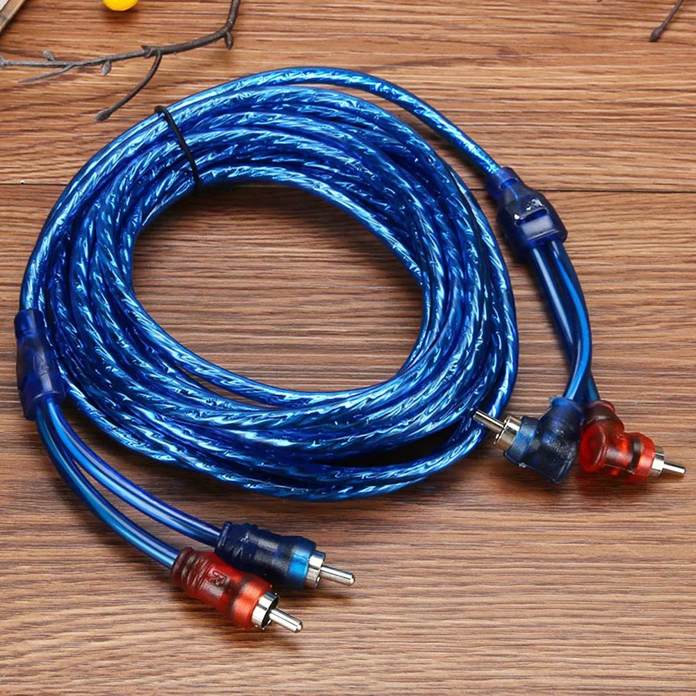 5m Car Modified RCA Audio Cable Pure Copper Car Audio Power