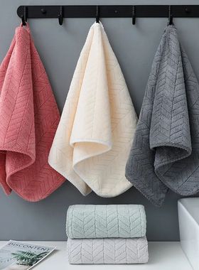 Thickened Coral velvet cotton bath towel increases water abs