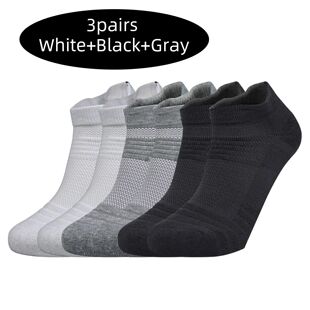 3 Pairs Sports Socks Men Women Short Running Socks Performan