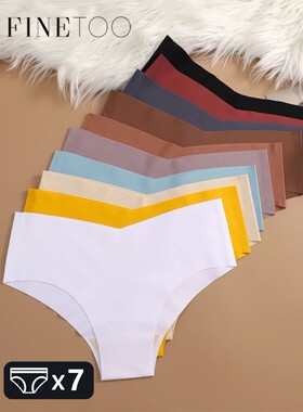 FINETOO 7PCS Women Ultra-thin Underpants Panties Seamless Br