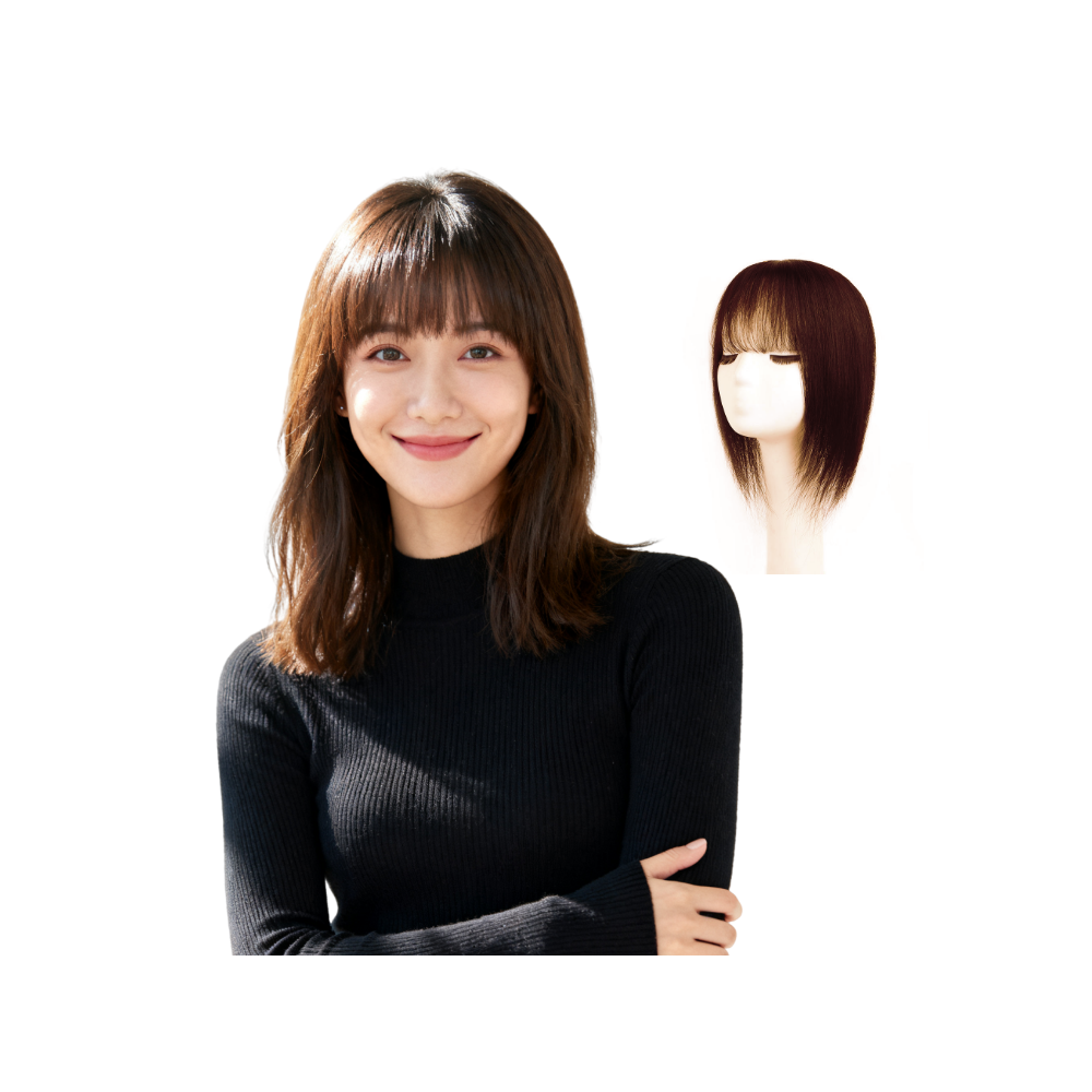 发知发假发女增发量全真发假刘海蓬松补发片